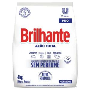 Kit c/ 03 und - Lava Roupas Sanitizante em Pó Brilhante Sem Perfume 4Kg