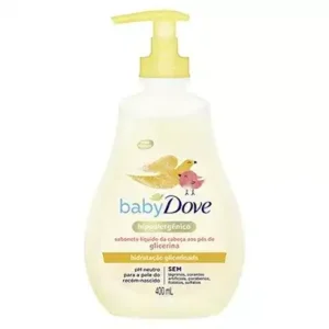 Kit c/06 und - Sabonete Líquido da Cabeça aos Pés de Glicerina Baby Dove Hidratação Glicerinada 400mL