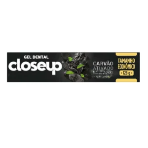 Kit c/ 12 und - Gel Dental Carvão Ativado Menta Closeup Branco Radiante Bisnaga 128g