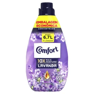 Kit c/04 und - Amaciante Concentrado de Lavanda Comfort Frasco 1,5l Embalagem Econômica
