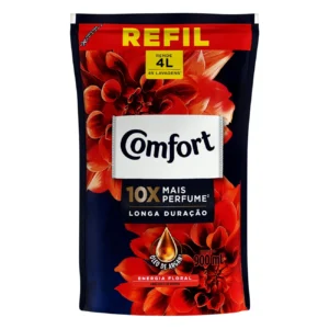Kit c/04 und - Amaciante Concentrado Energia Floral Comfort Sachê 900ml Refil