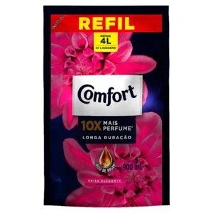 Kit c/04 und - Amaciante com Óleo de Argan Brisa Elegante Comfort Sachê 900ml Refil