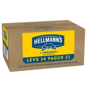 Kit c/24 und - Oferta Física Caixa 24 Unidades Maionese Hellmann's Tradicional 200g