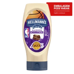 Kit c/06 und - Maionese Temperada Churrasco NBA Los Angeles Lakers Hellmann's Squeeze 335g