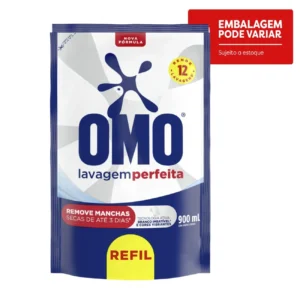 Kit c/06 und - Lava-Roupas Líquido Omo Lavagem Perfeita Sachê 900ml Refil