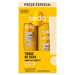 Kit c/15 und - Kit Oferta Shampoo 300ml + Condicionador 190ml Seda Toque de Seda