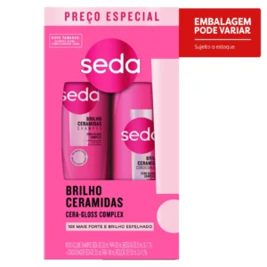 Kit Oferta Shampoo 300ml + Condicionador 190ml Seda Brilho Ceramidas